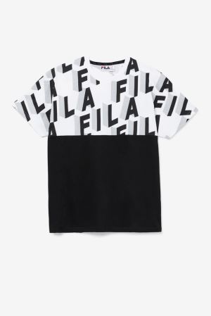 FILA Haze Tee Shirts Black,Mens Clothing | CA.QONEFT703